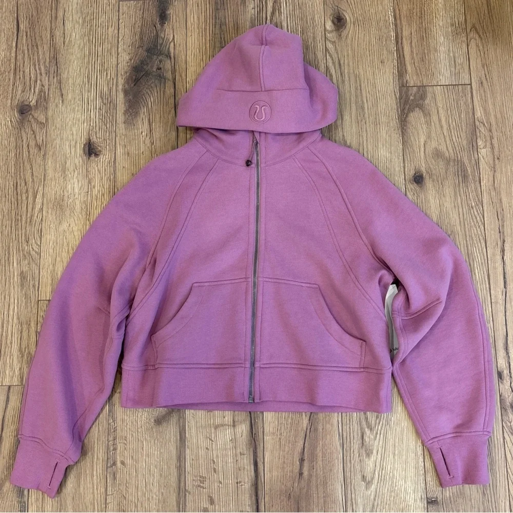 NWT Lululemon Scuba Oversized Full Zip Hoodie In Velvet Dust Size XS/S